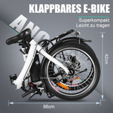 Bikfun Ebikes for Adults, 20’’ Electric Bike, Electric Folding Bikes