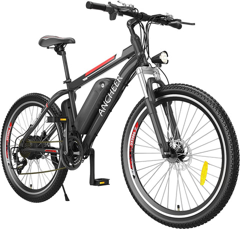 Ancheer 26'' Electric Mountain Bike For Adult, 36v 12.5ah Removable Lithium-Ion