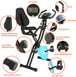 Ancheer 2 in1 Falt-Heimtrainer mit 10-stufig einstellbarem Magnetwiderstand und Waffentrainingsbändern