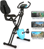 Ancheer 2 in1 Falt-Heimtrainer mit 10-stufig einstellbarem Magnetwiderstand und Waffentrainingsbändern