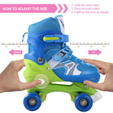 New Unisex PP and PVC Wheel Indoor Outdoor Roller Children Tracer Adjustable Double Row Skate