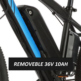 Ancheer 27,5-Zoll-rad 36v 250w Blue Spark Elektro-mountainbike Mit Abnehmbarer 36v 10ah Batterie