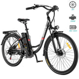 VIVI 26 Inch Wheel 350W Electric Cruiser Bike with Removable 36V 8Ah Battery