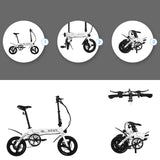 VIVI 14 Inch Wheel 350W Folding Electric City Bike with Removable 36V 7.8Ah Battery